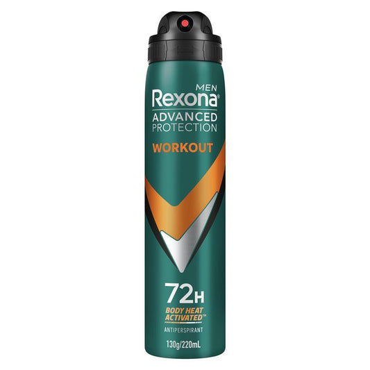 Rexona for Men Antiperspirant Advanced Workout 220ml - Ultimate Sweat Defense - Auzzi Store