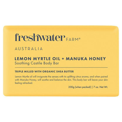 Freshwater Farm Organic Lemon Myrtle & Manuka Honey Body Bar 200g