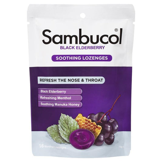 Sambucol Soothing Nose & Throat Lozenges - 16 Pack - Auzzi Store