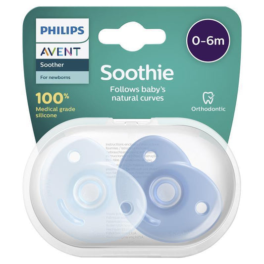 Avent Soothie Blue 0-6 Months - 2 Pack for Gentle Comfort