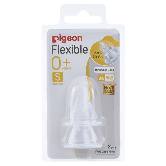 Pigeon Flexible Peristaltic Nipple S - 2 Pack for Infants-Auzzi Store