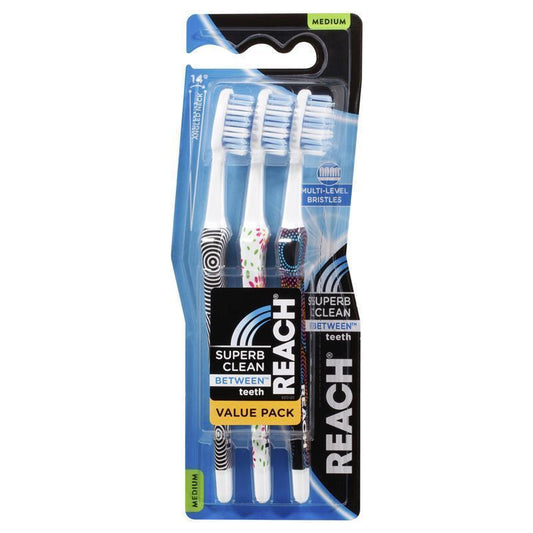 Reach Toothbrush - Superb Clean Between Teeth (Medium) - 3 Pack - Auzzi Store