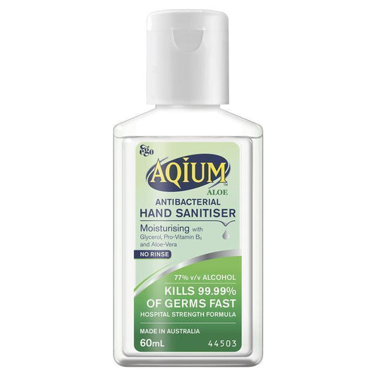 Aqium Antibacterial Hand Sanitiser (Aloe) - 60ml-Auzzi Store