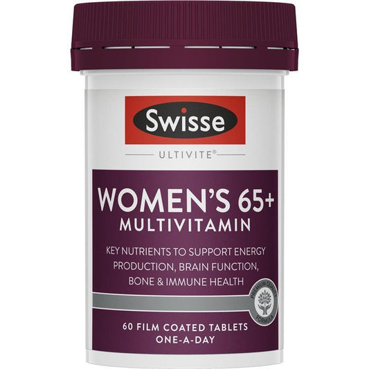 Swisse Ultivite Women's 65+ Multivitamin with Vitamin D & B Complex, 60 Tablets