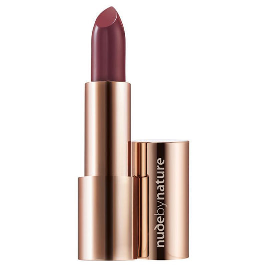 Nude by Nature Moisture Shine Lipstick 07 Deep Plum - Rich Color & Shine - Auzzi Store