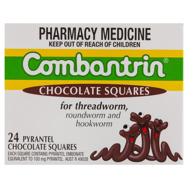 Combantrin Chocolate Squares 24 - Effective Worm Treatment-Auzzi Store