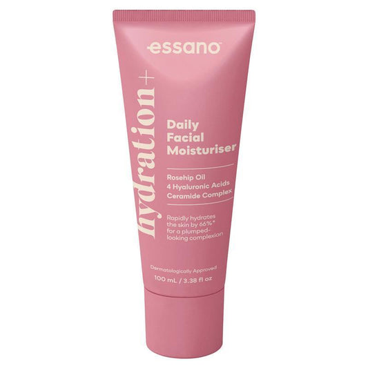 Essano Hydration Daily Facial Moisturiser with Rosehip and Hyaluronic Acid Tube 100ml