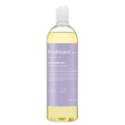 Freshwater Farm Lavender Oil Body Wash 500ml – Natural & Hydrating, Australian Made - Auzzistore