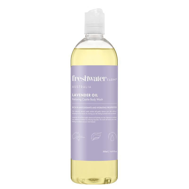 Freshwater Farm Lavender Oil Body Wash 500ml – Natural & Hydrating, Australian Made