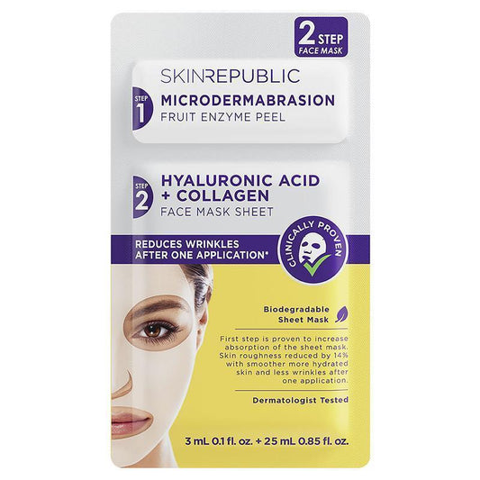 Skin Republic Two Step Hyaluronic Acid & Collagen Face Mask - 28ml-Auzzi Store