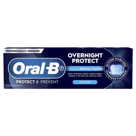 Oral-B Overnight Protect Toothpaste - Soft Mint, 95g-Auzzi Store