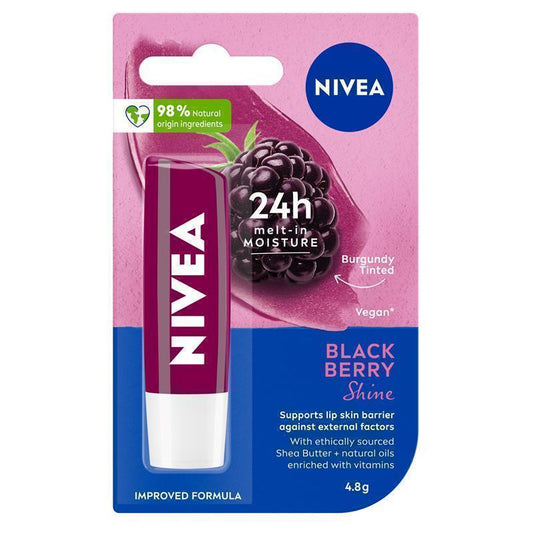 NIVEA Blackberry Shine Lip Balm - 4.8g - Auzzi Store