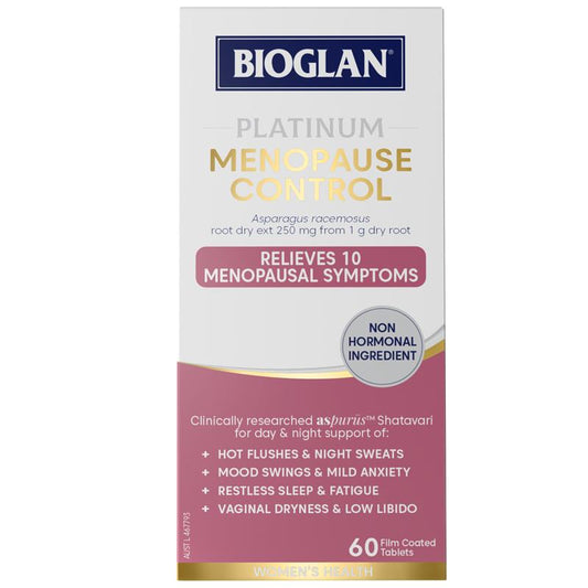 Bioglan Platinum Menopause Control 60 Capsules - Natural Relief for Menopause Symptoms