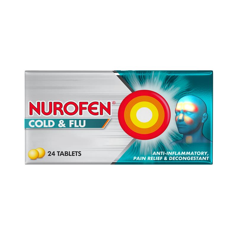Nurofen Cold and Flu Multi-Symptom Relief Tablets 200mg - 24 Pack-Auzzi Store