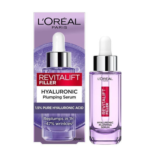 L'Oreal Paris Revitalift Filler Hyaluronic Acid Anti-Wrinkle Serum 30ml - Youthful Skin Rejuvenation - Auzzistore