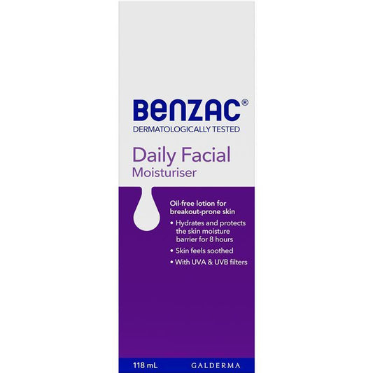 Benzac Daily Facial Moisturiser 118ml - Hydrate & Protect Your Skin-Auzzi Store