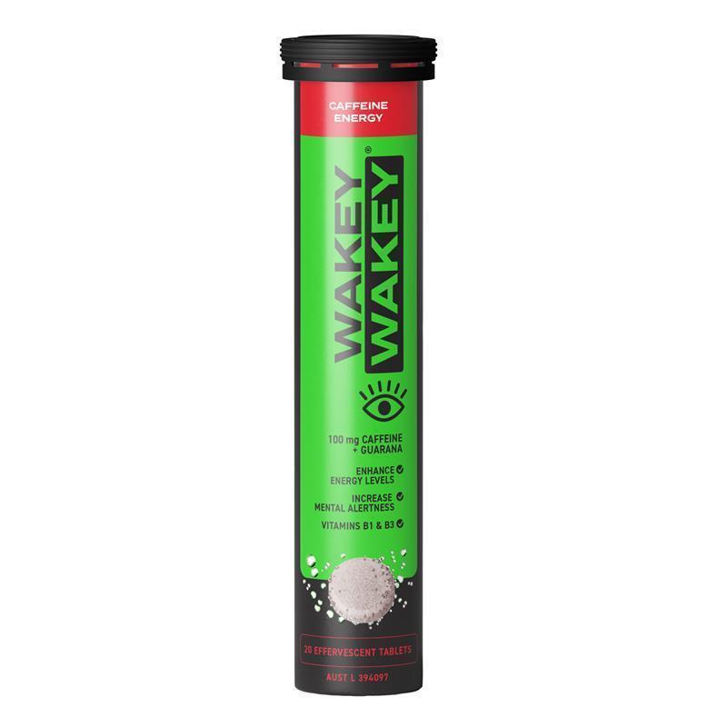 Wakey Wakey Caffeine & Guarana Effervescent Tablets - 20 Vegan