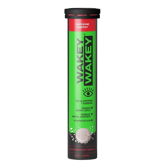 Wakey Wakey Caffeine & Guarana Effervescent Tablets - 20 Vegan