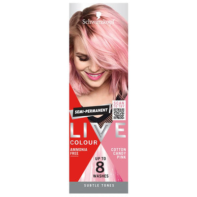 Schwarzkopf LIVE Colour Pastels Cotton Candy Pink - Semi Permanent 75ml