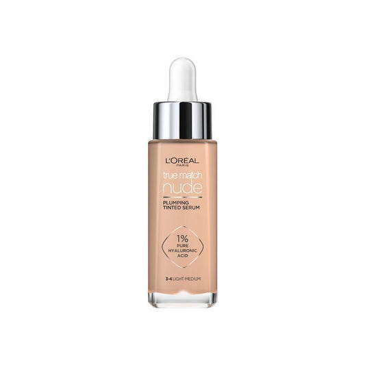 L'Oreal Paris True Match Nude Plumping Tinted Serum Foundation Medium 3-4