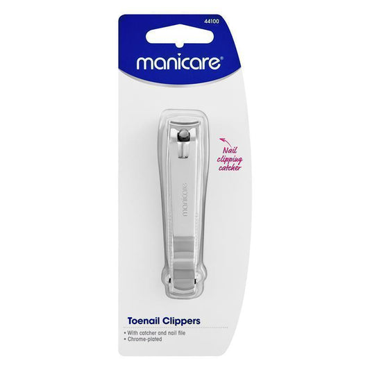 Manicare Chrome Plated Toenail Clippers with Catcher & Nail File-Auzzi Store