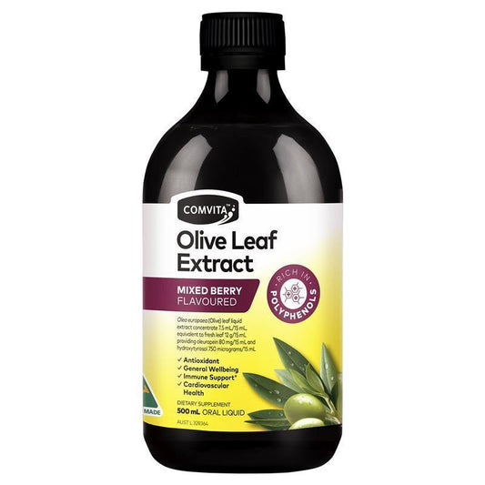 Comvita Olive Leaf Extract Mixed Berry 500mL - Antioxidant Support for Wellbeing-Auzzi Store
