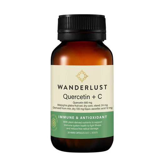 Wanderlust Quercetin + Acerola Vitamin C - Immune Support 30 Veg Capsules