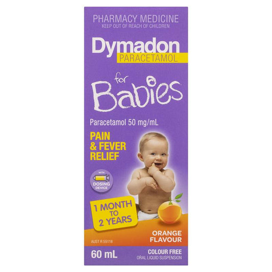 Dymadon for Babies Orange 60mL - Gentle Pain and Fever Relief-Auzzi Store