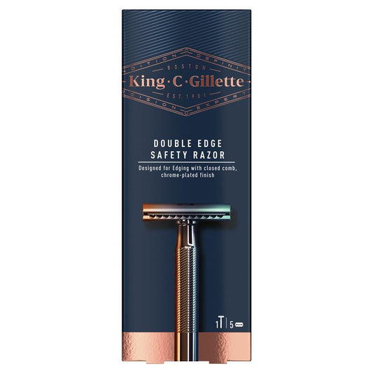 King C Gillette Double Edge Safety Razor + 5 Razor Blades - Ultimate Shaving Experience – view 2
