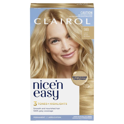 Clairol Nice N Easy 9B Light Beige Blonde Permanent Hair Colour - 173g