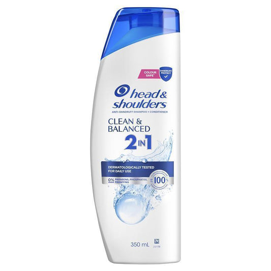 Head & Shoulders Clean & Balanced 2in1 Shampoo & Conditioner 350ml - Anti-Dandruff Care