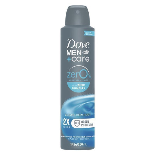 Dove Men + Care Zero Aluminium Clean Comfort 250ml - Ultimate Freshness