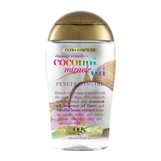 OGX Extra Strength Coconut Miracle Oil - 100mL Hydrating & Repairing Penetrating Oil for Dry & Damaged Hair-Auzzi Store