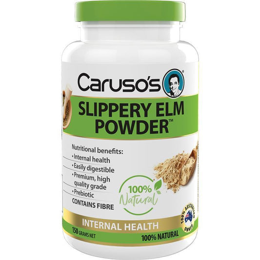 Carusos Slippery Elm Powder 150g – Vegan, Prebiotic Fiber, Digestive Support