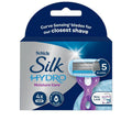 Schick Hydro Silk 4-Pack Shave Refills – 5-Curve Hydrating Blades with Shea Butter