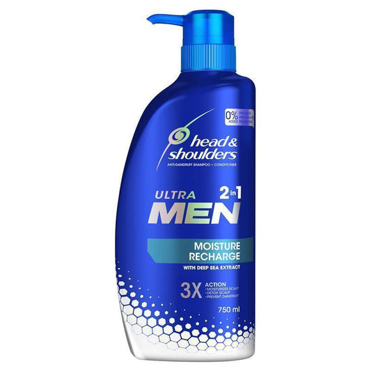 Head & Shoulders Ultra Men 2in1 Moisture Recharge Anti Dandruff Shampoo & Conditioner - 750ml