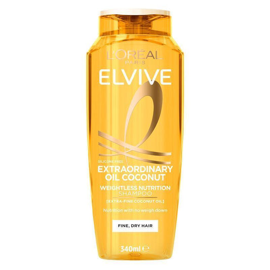 L'Oreal Elvive Extraordinary Oil Coconut Shampoo 340ml - Nourishing & Hydrating