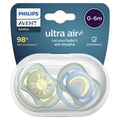 Avent Ultra Air Soother 0-6 Months - Deco Mixed 2 Pack