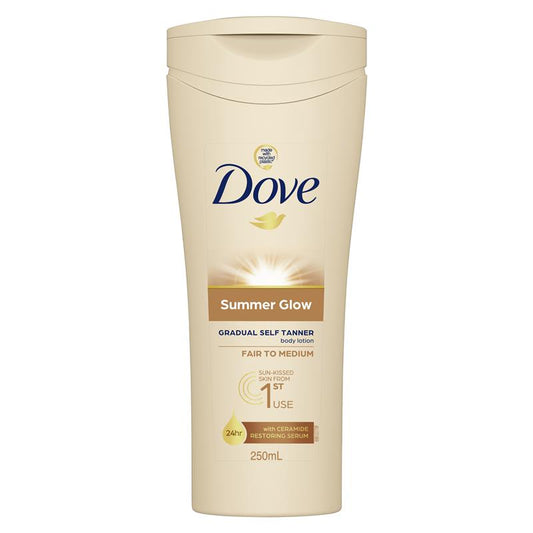 Dove Summerglow Body Lotion Fair to Medium Skin 250ml - Radiant Hydration - Auzzistore