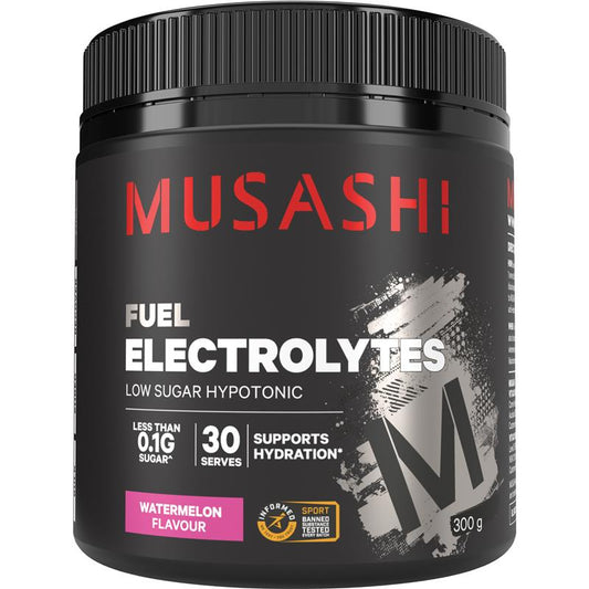 Musashi Electrolytes Watermelon 300g - Hydration & Muscle Function Support - Auzzistore