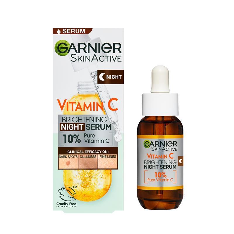 Garnier Skin Active Vitamin C Brightening Night Serum 30ml - Radiant Skin Overnight