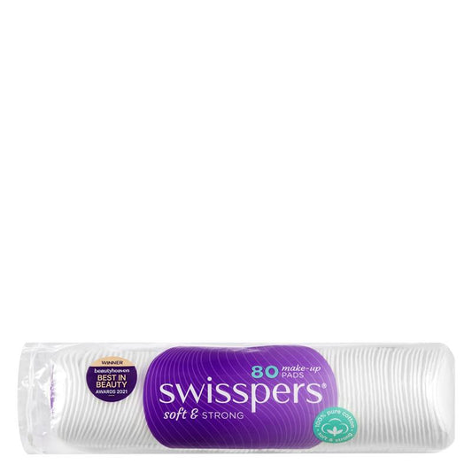 Swisspers Makeup Rounds 80 - 100% Pure Cotton for Flawless Makeup Application - Auzzistore