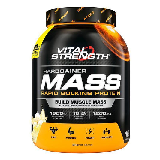 Vital Strength Hardgainer Mass Rapid Building Protein - Vanilla Ice Cream 2kg - Auzzi Store