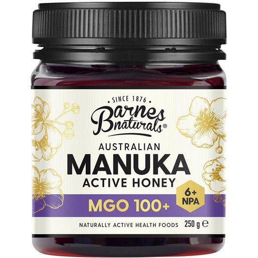 Barnes Naturals Australian Manuka Honey 250g MGO 100+ - Pure & Authentic - Auzzi Store