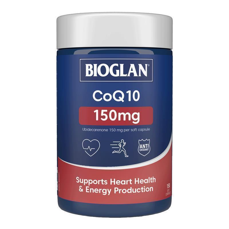 Bioglan Coenzyme Q10 150mg Capsules – 150 Softgels for Heart Health & Energy