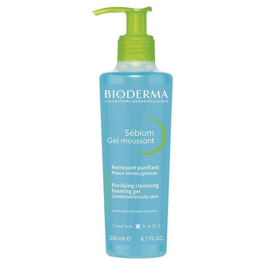 Bioderma Sebium Gel Moussant Gel Cleanser For Oily Skin 200ml - Auzzi Store