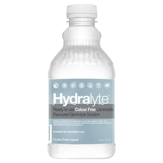 Hydralyte Ready-to-Use Electrolyte Solution - Colour Free Lemonade Flavour (1 Litre) – view 2 - Auzzistore