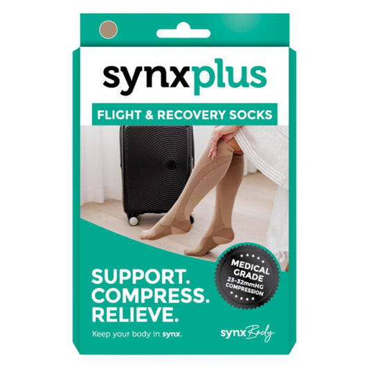 Synxplus Flight & Recovery Socks - Beige (Small)