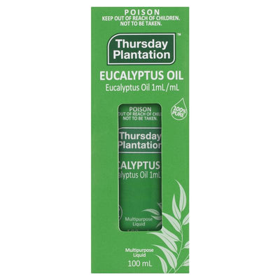 Thursday Plantation 100% Pure Eucalyptus Oil 100ml - Natural Relief for Coughs and Colds