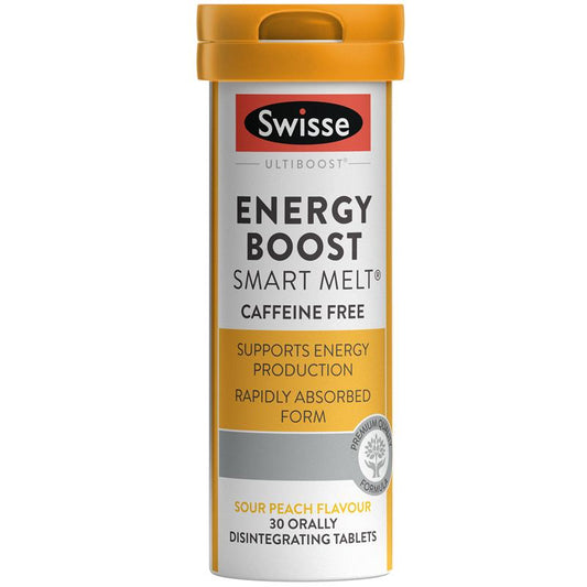 Swisse Ultiboost Energy Smart Melt 30 Tablets - Daily Energy Support - Auzzistore